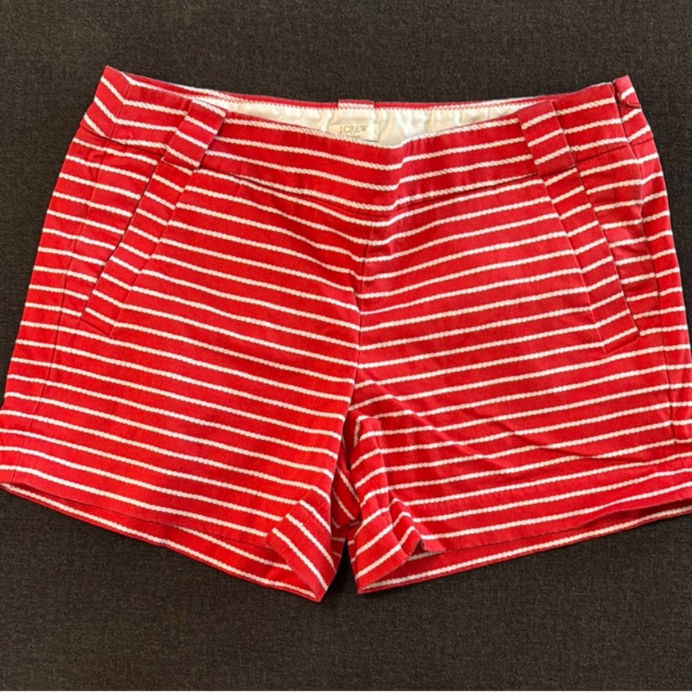 🌴J. Crew Facotry Women's Red Striped Shorts🌴